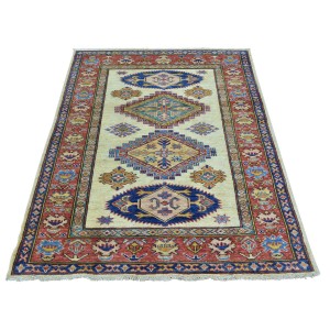 Millwood Pines One-of-a-Kind Tillman Super Hand-Knotted Ivory/ Denim Blue Area Rug MLWP1531